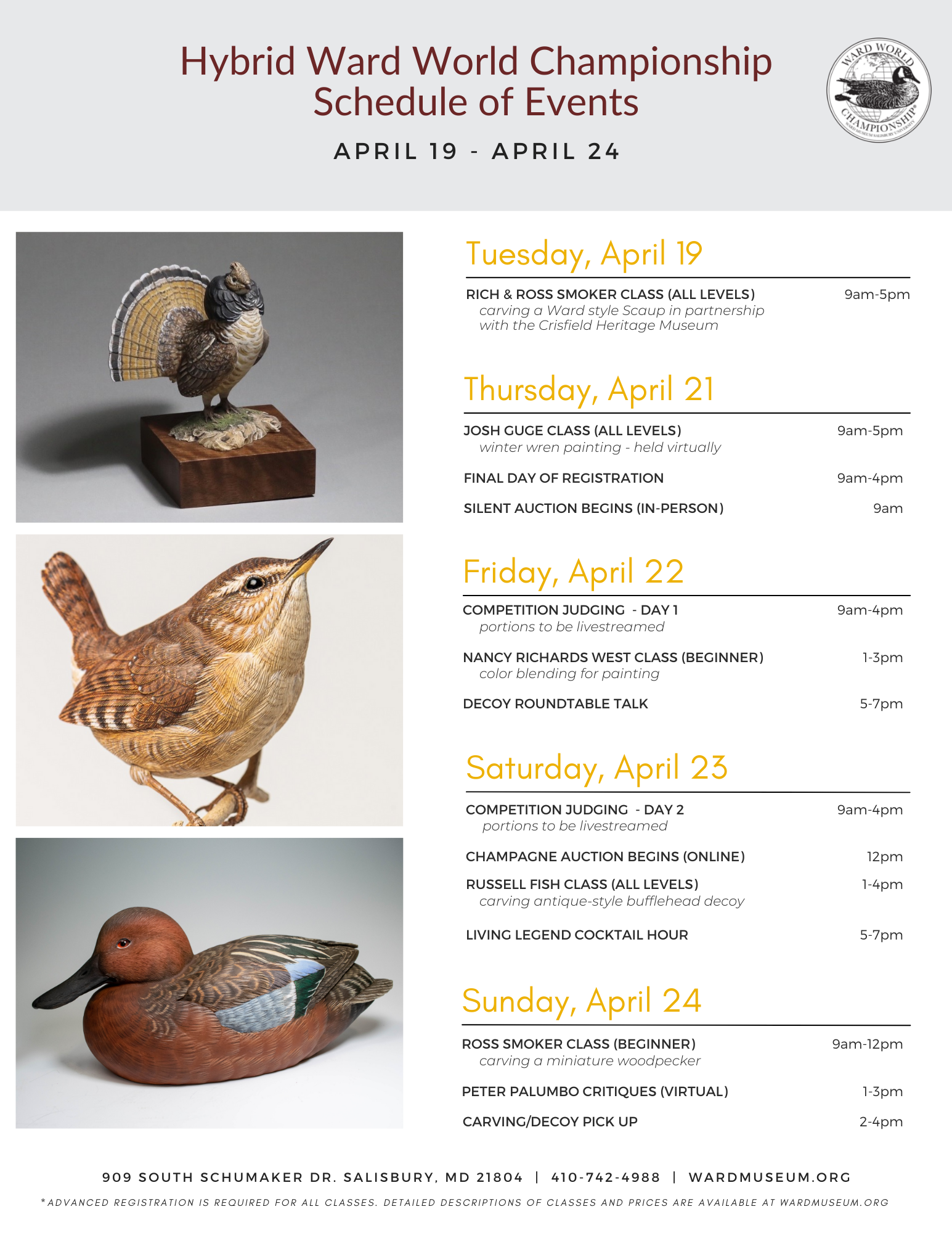 Hybrid Ward World Championship Schedule Of Events