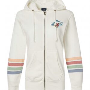 Hibiscus Zip Up Hoodie