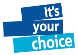 it's your choice sticker on a white background