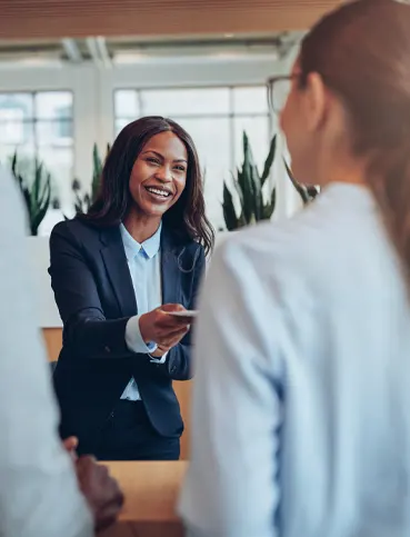 a group of business people having a meeting
