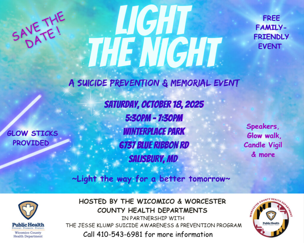 a flyer for a light the night event