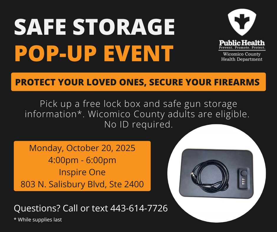 a flyer for a safe storage pop up event