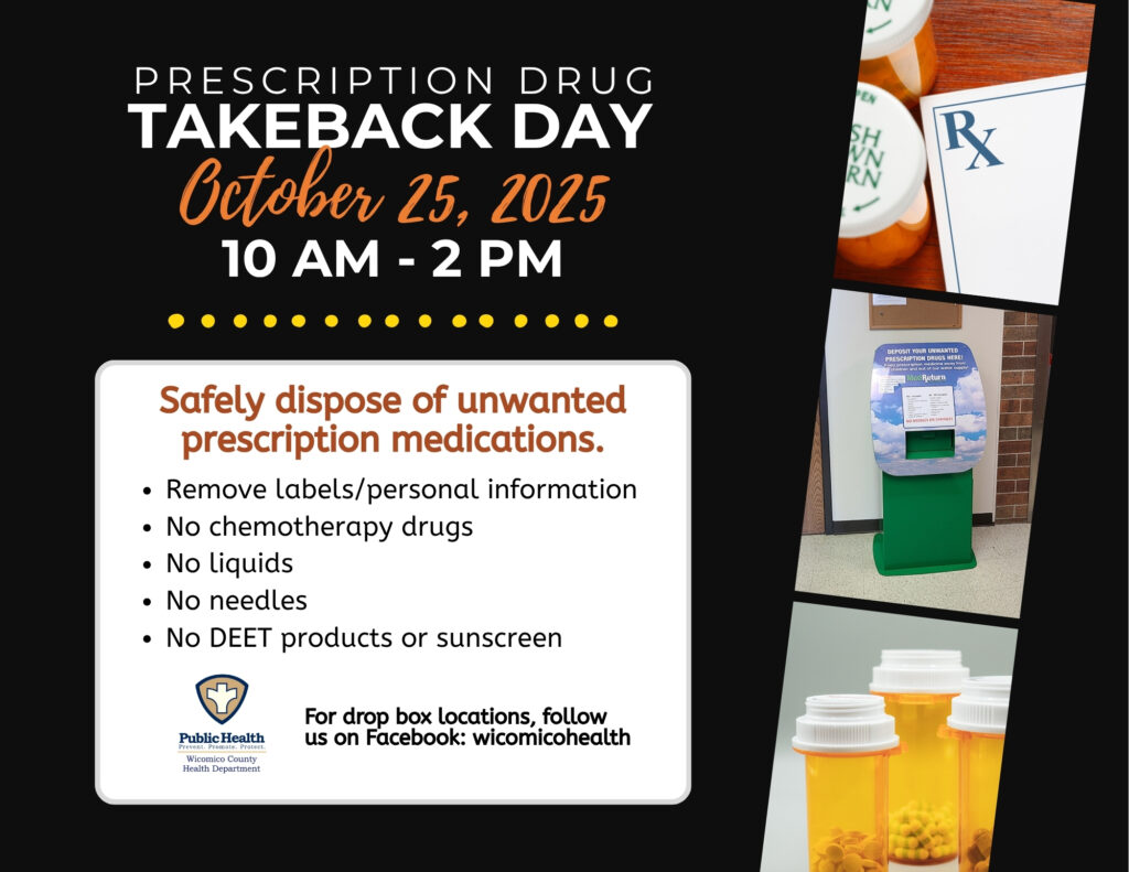 a flyer for a prescription drug take back day