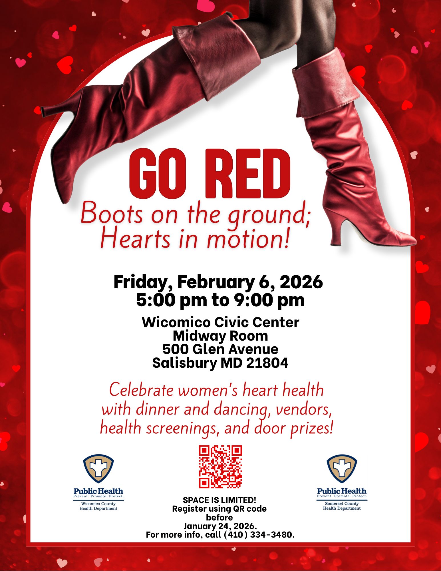 Go Red - Boots on the Ground, Hearts in Motion | Wicomico County