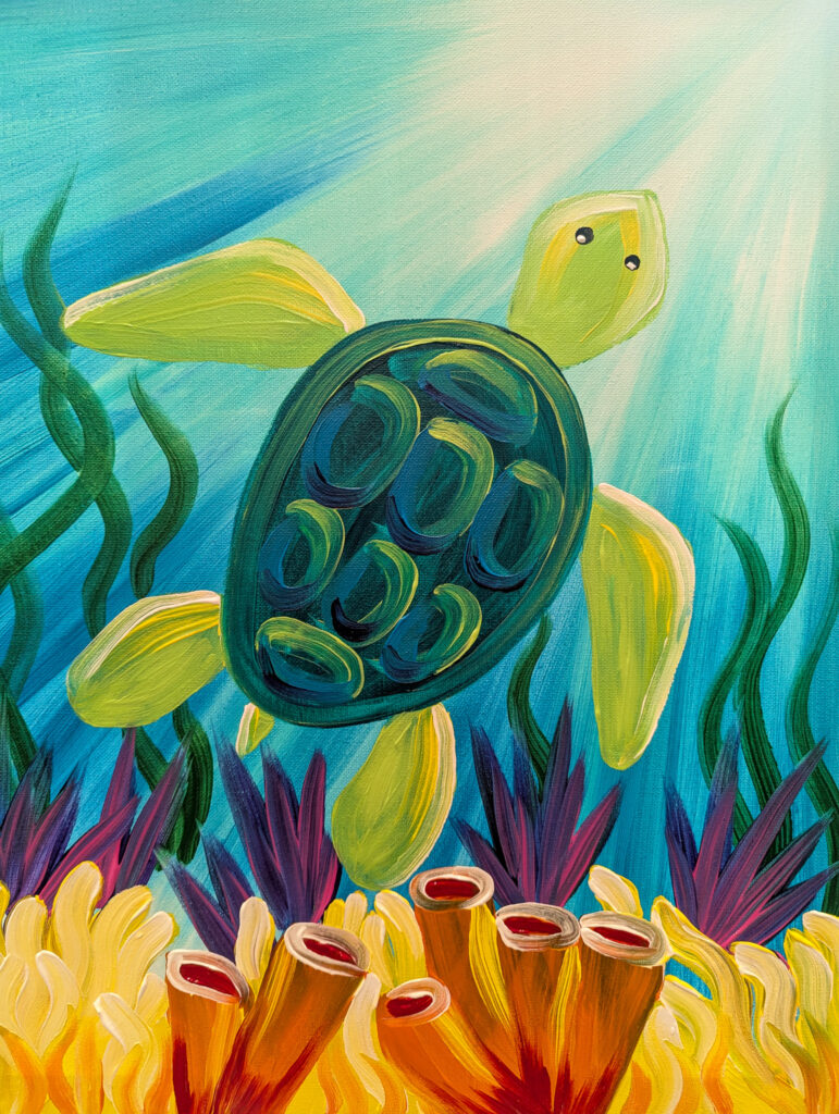 painting of a sea turtle