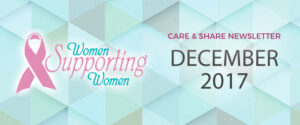 a banner for women supporting women in breast cancer
