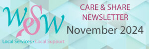 a poster with the words care & share newsletter november 2012