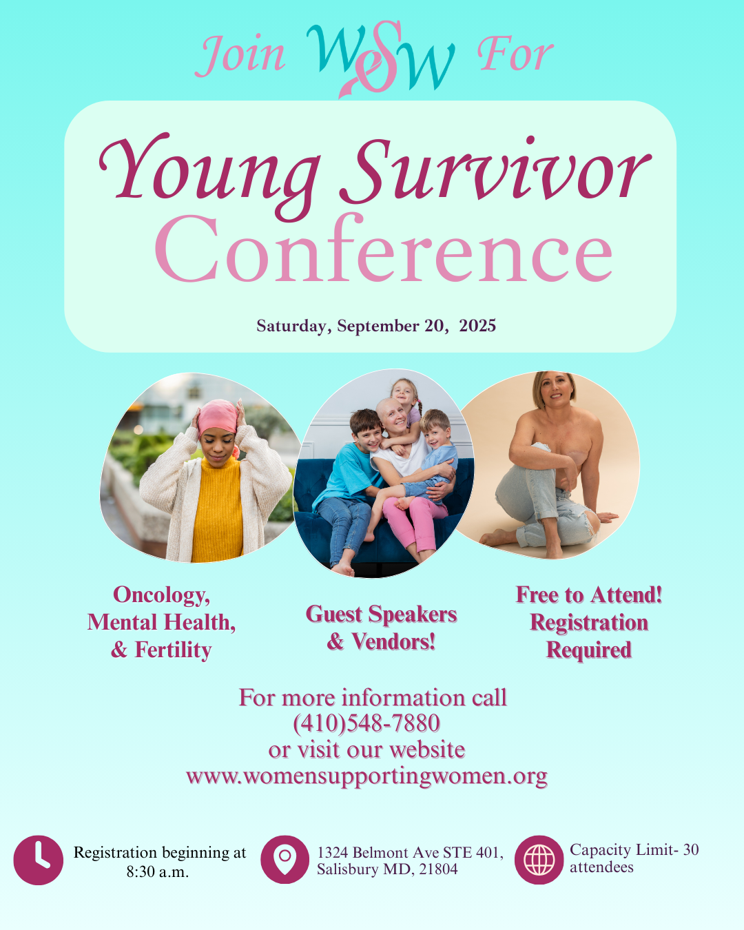 a flyer for a young survivor conference