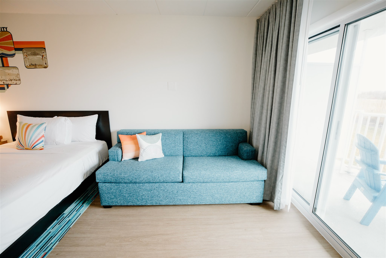 Hotel room with pullout sofa, Ocean City