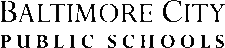 Baltimore City Public Schools logo